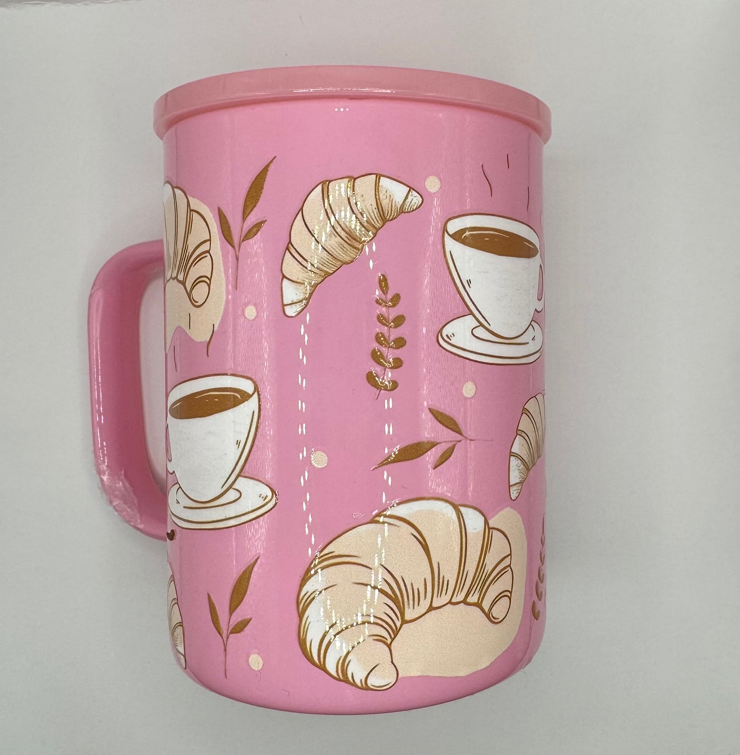 Croissant and Coffee Mug with Top