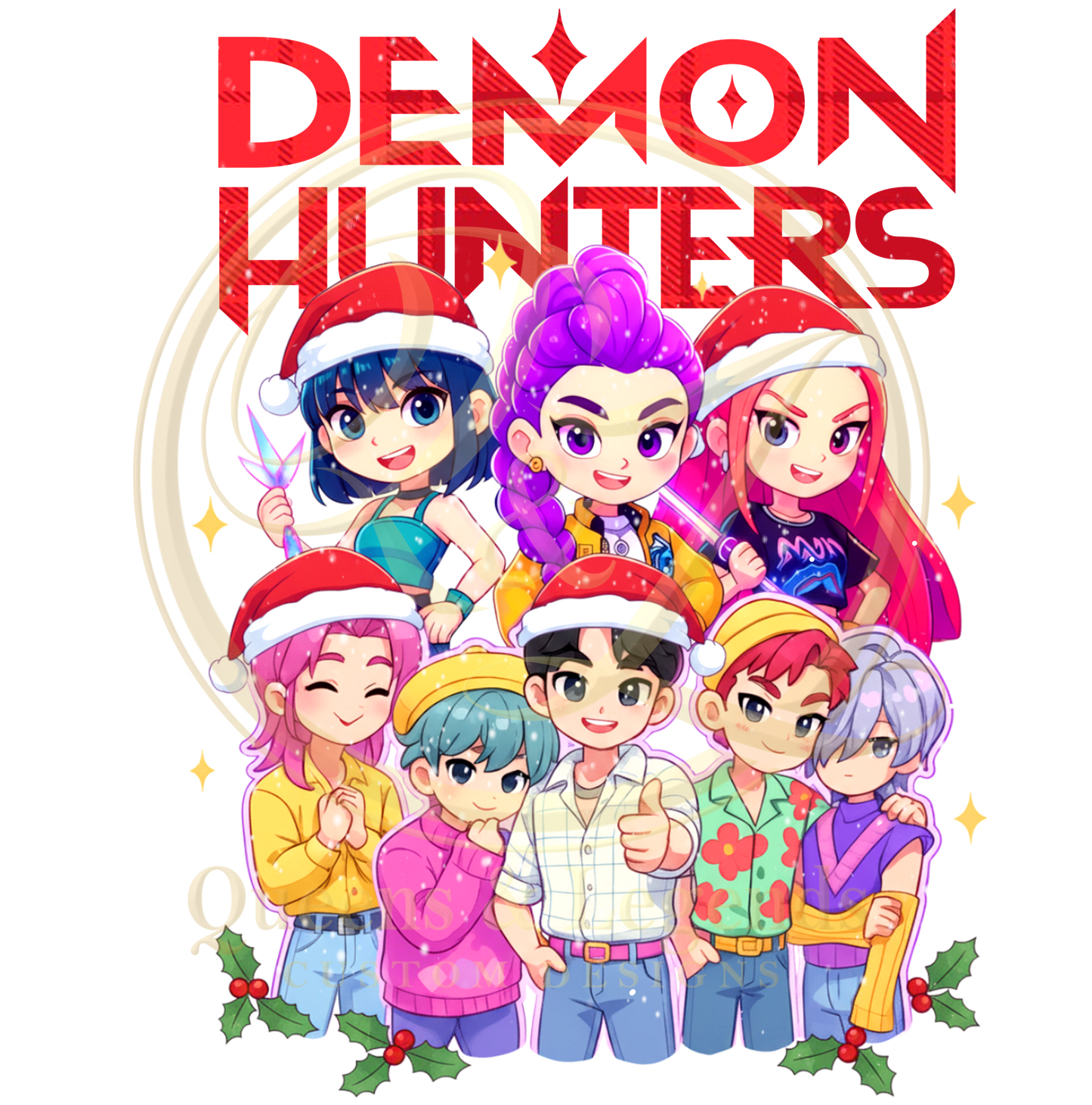 DEMON HUNTERS CHRISTMAS DTF PRINT