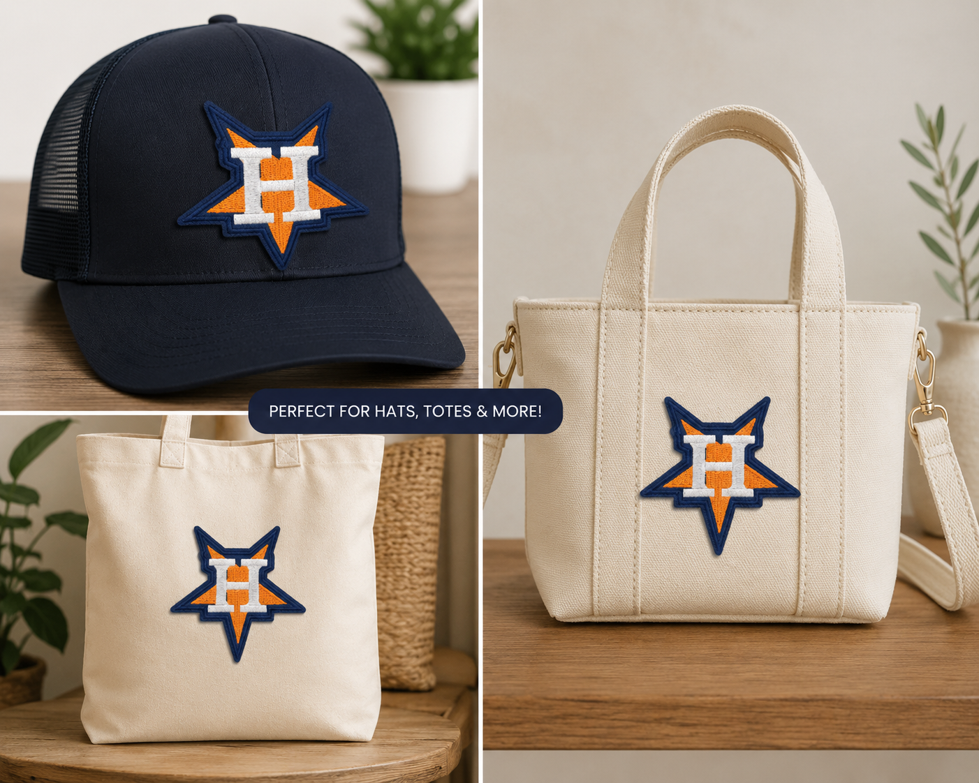 Astros Star Iron On Patch