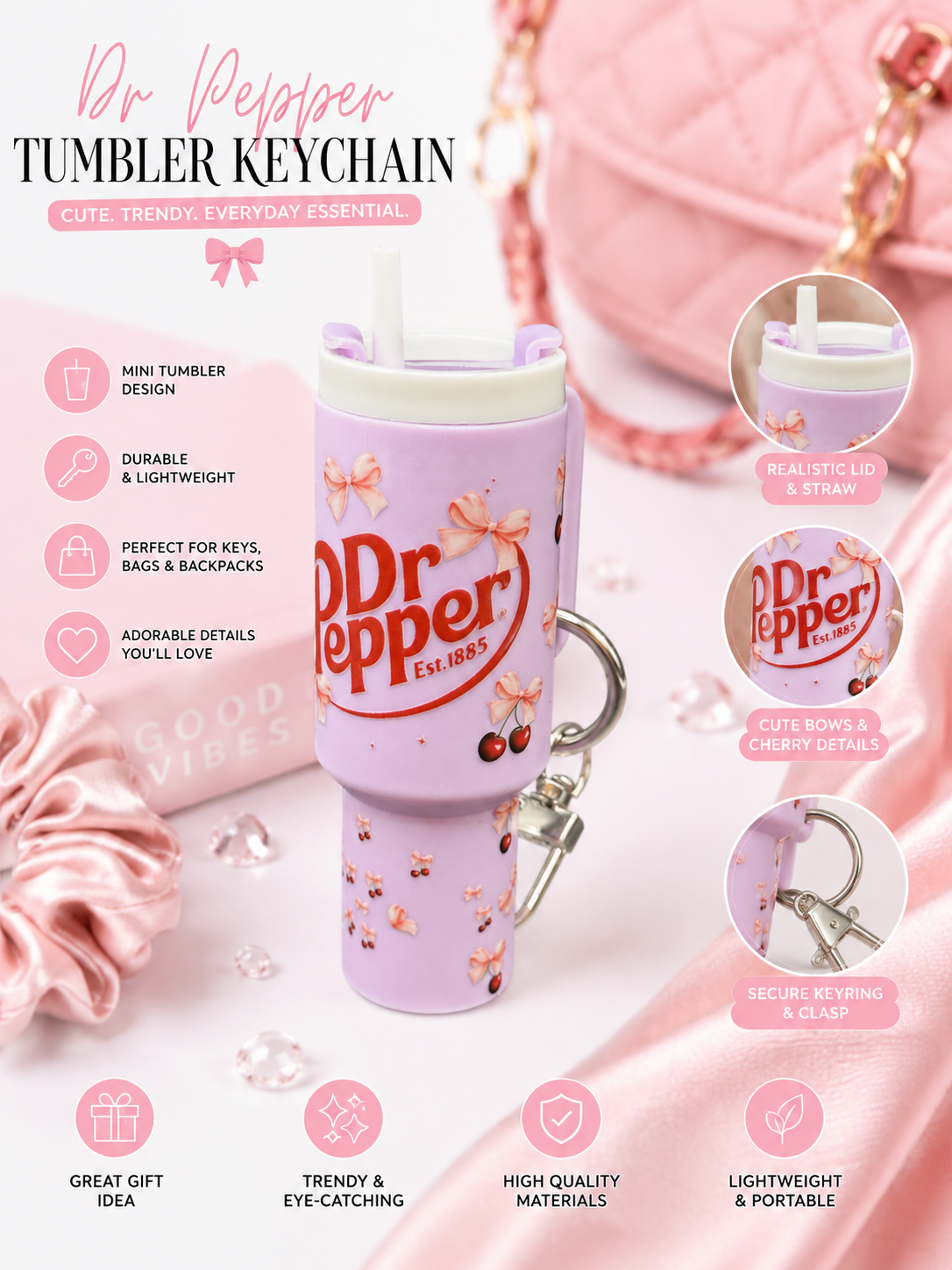 DR Pepper Tumbler Keychain