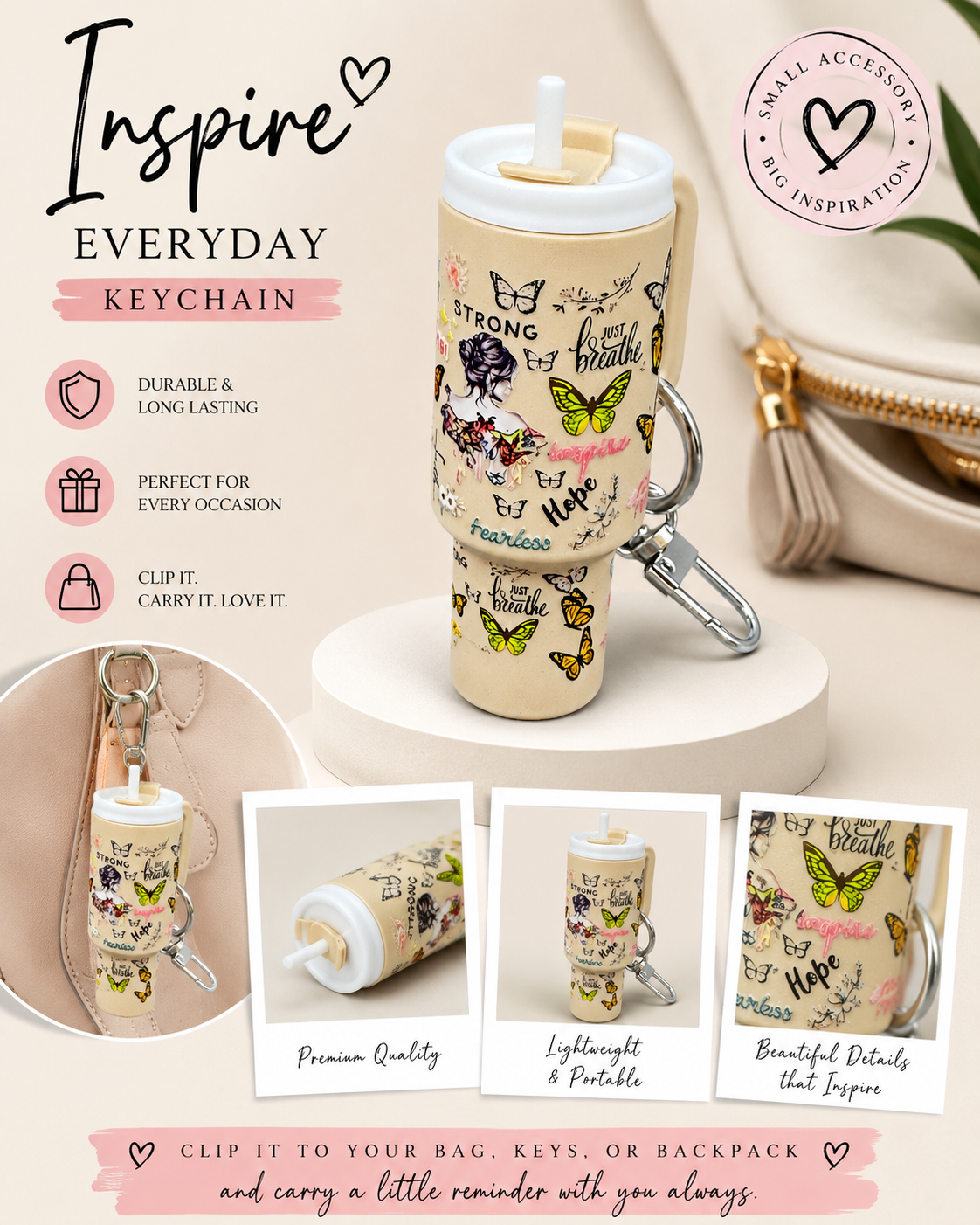 You are strong Tumbler keychain