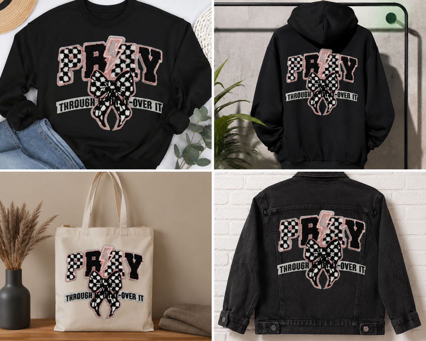 Pray Through it Chenille Iron Patch