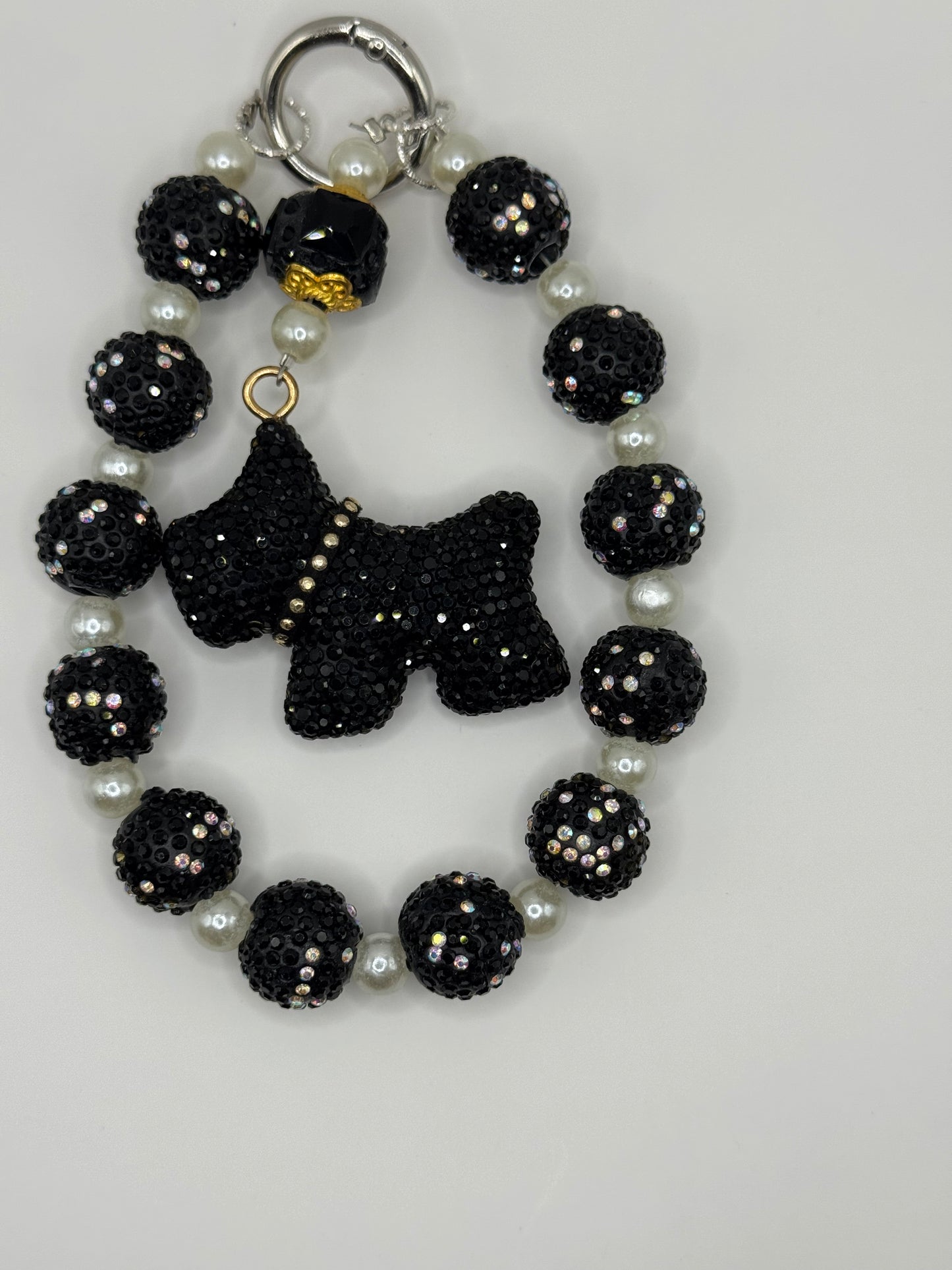 Black Dog Phone Charm