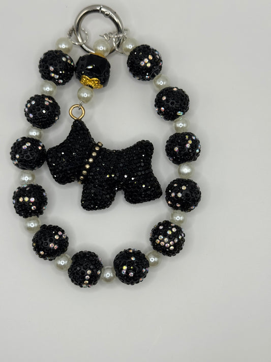 Black Dog Phone Charm