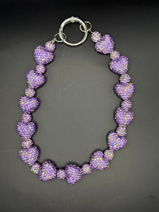 Purple Heart Phone Charm