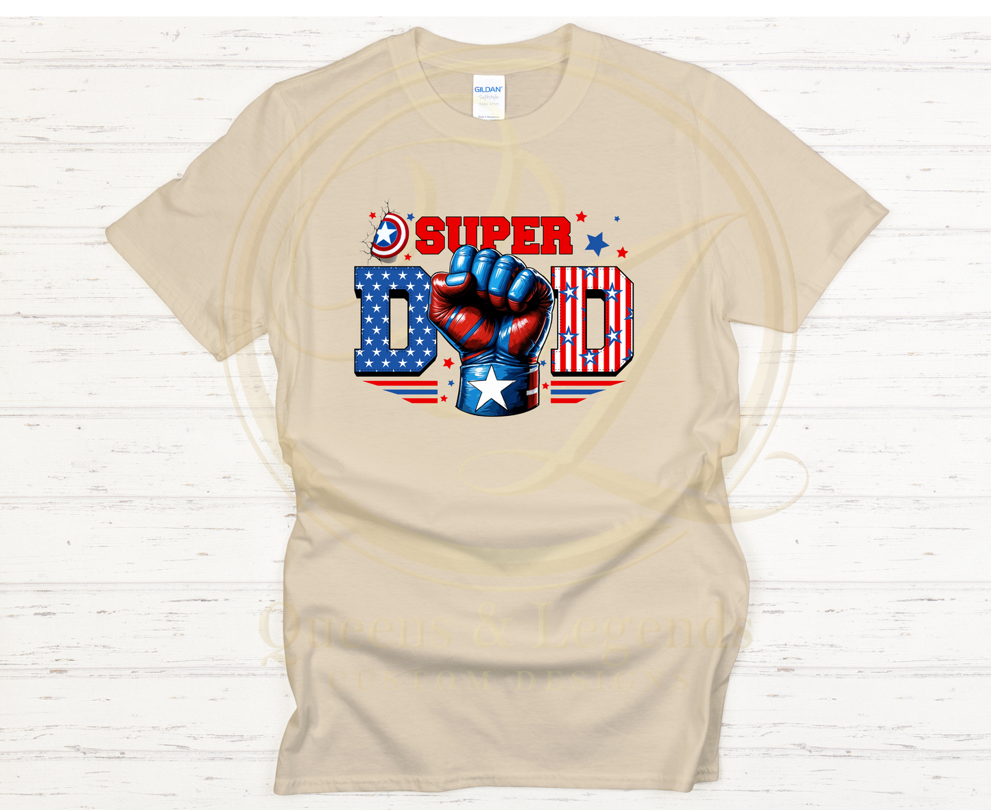 Super Dad Captain America DTF Transfer