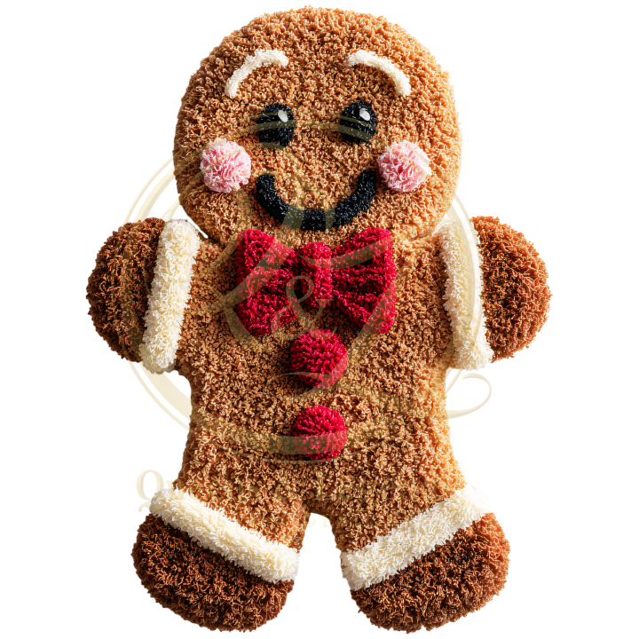 LATCH HOOK GINGERBREAD MAN DTF PRINT