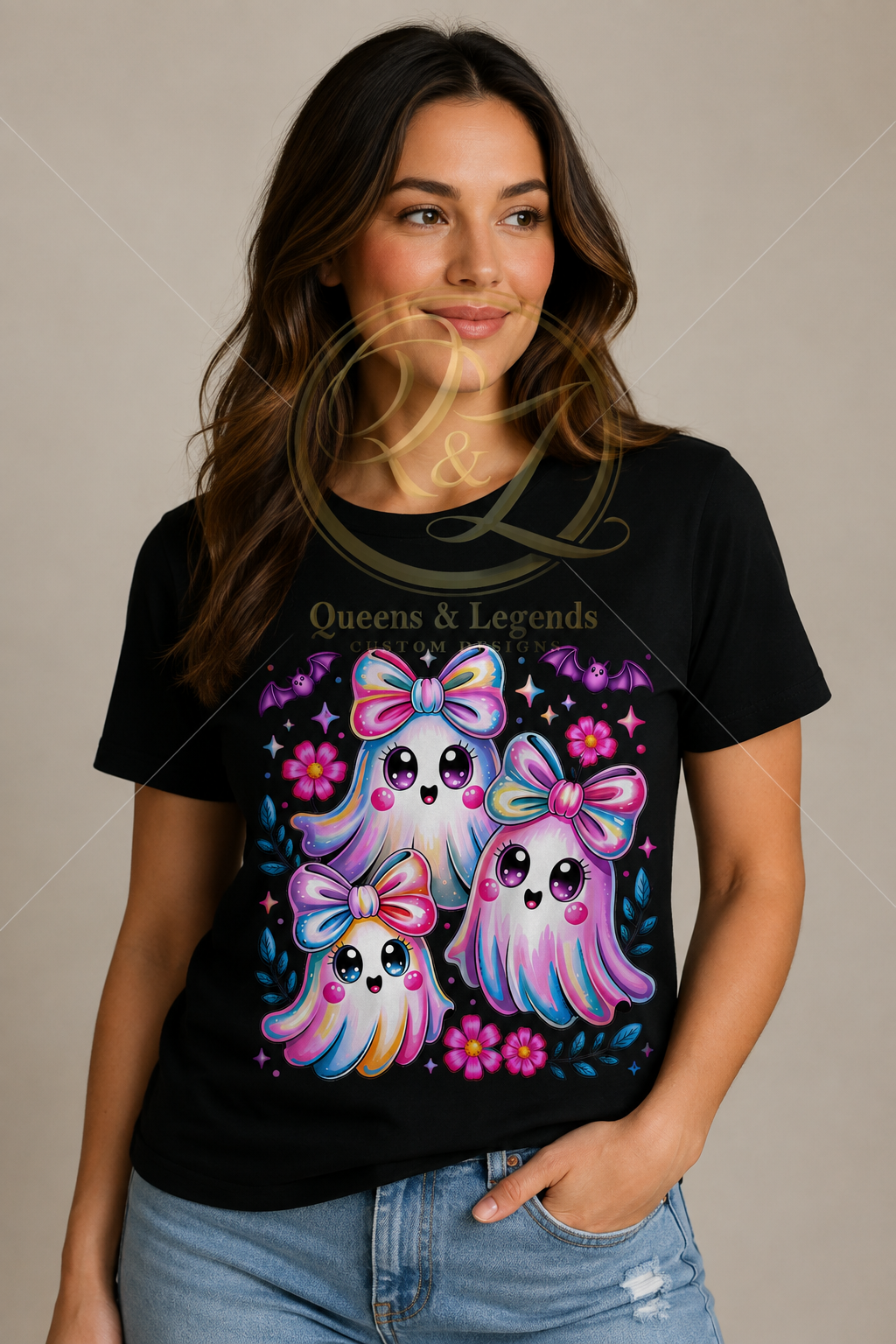 Ghostly Flower Neon T-Shirt