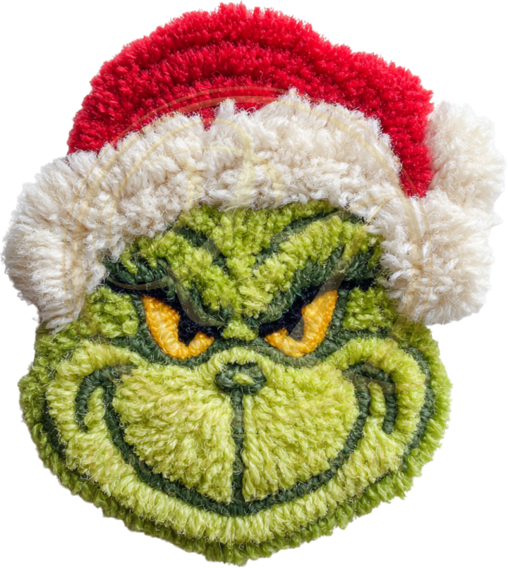GRINCH FAUX YARN CHRISTMAS COUPLE DTF PRINT