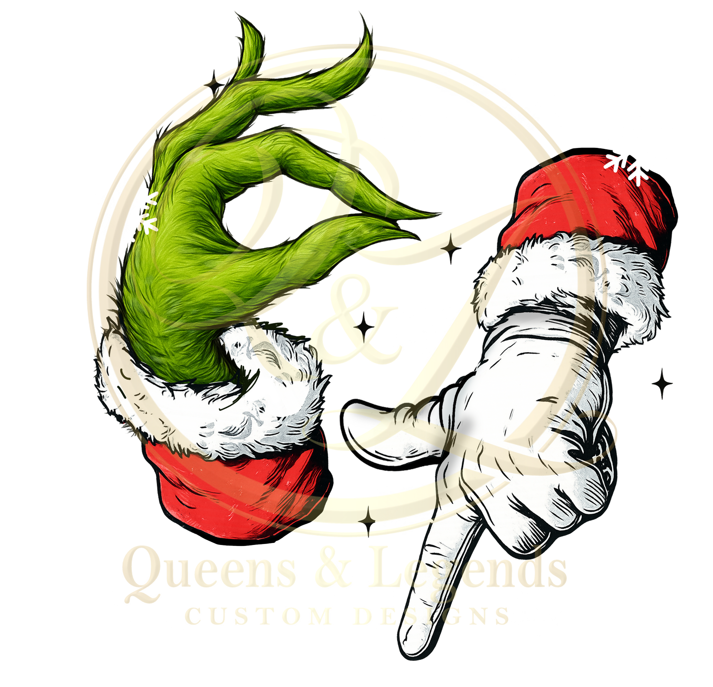 Six Seven Grinch Santa DTF Print