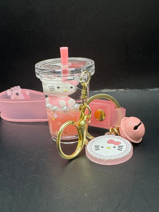 Hello Kitty cup keychain
