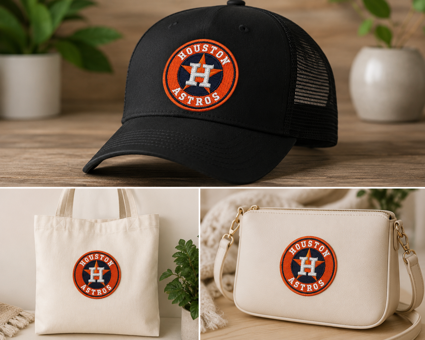 Astros Orange Iron On Patch