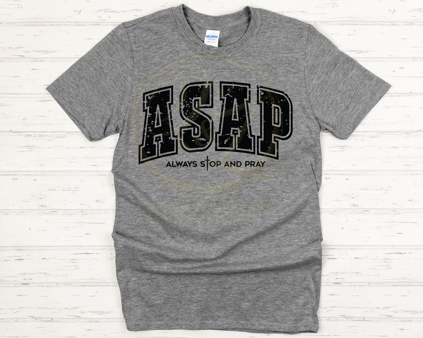 ASAP Always Stop and Pray Black Sporty DTF Transfer