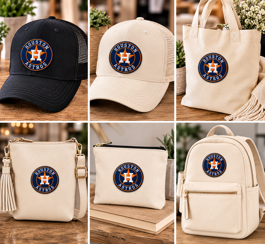 Astros Navy Iron On Patch