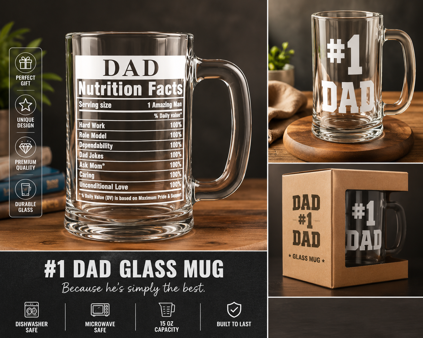 Dads Nutrition Facts Mug