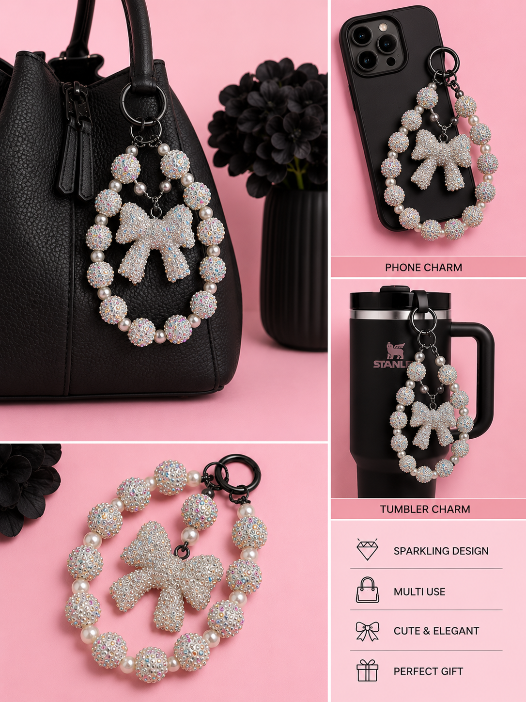 Cute Bow Phone Charm