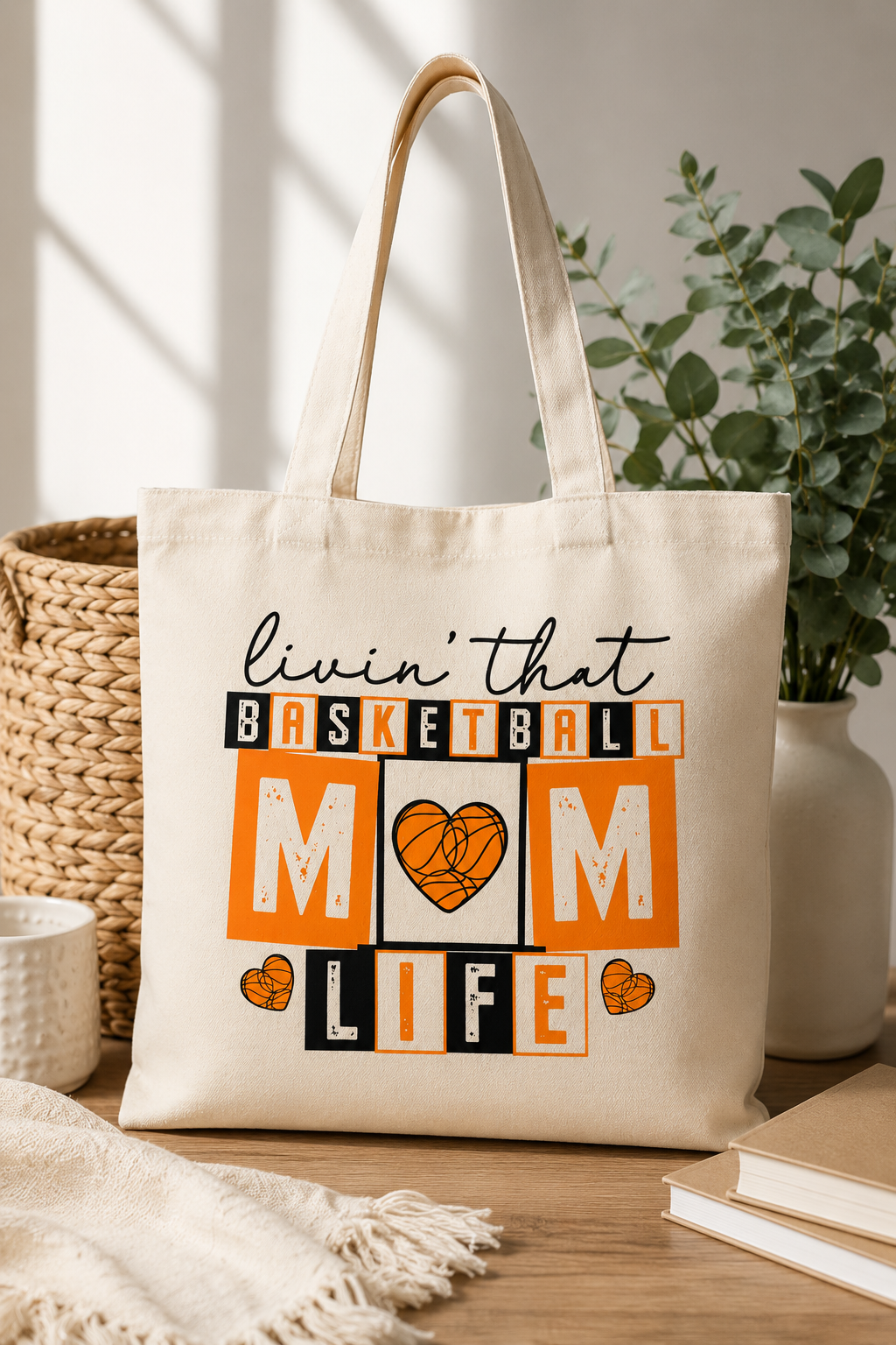 Living That Basketball Mom Life Tote