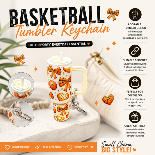 Basketball Tumbler Keychain