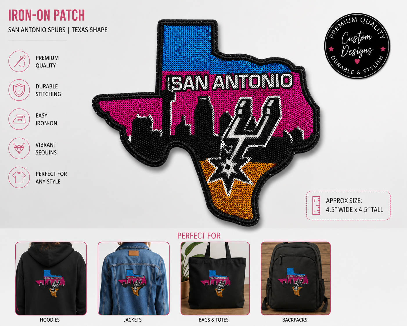 San Antonio Spurs Iron on Patch