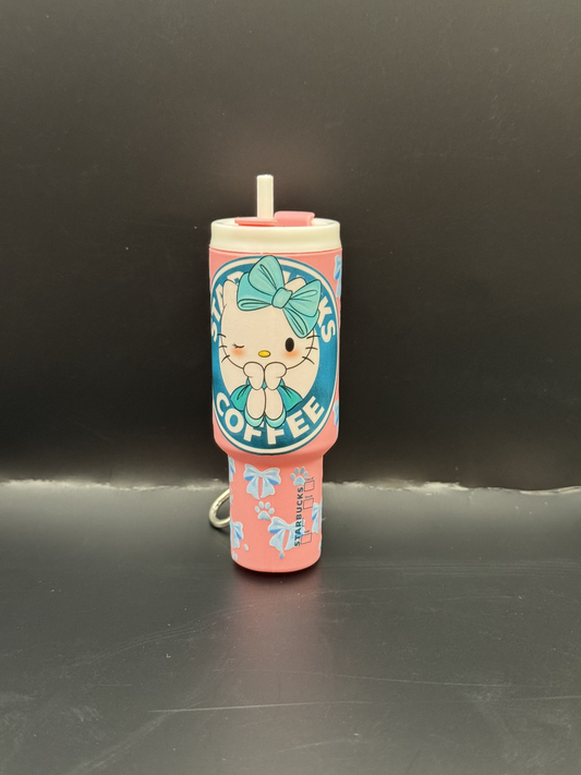 Kitty Pink Tumbler keychain
