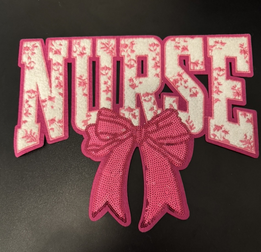 Nurse Iron on Chenille Patch