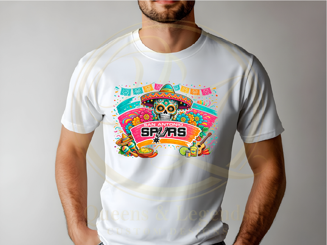 San Antonio Spurs Fiesta Design T-shirt