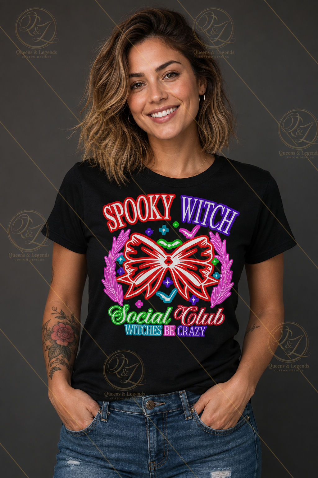 Spooky Witch Social Club Neon T-Shirt