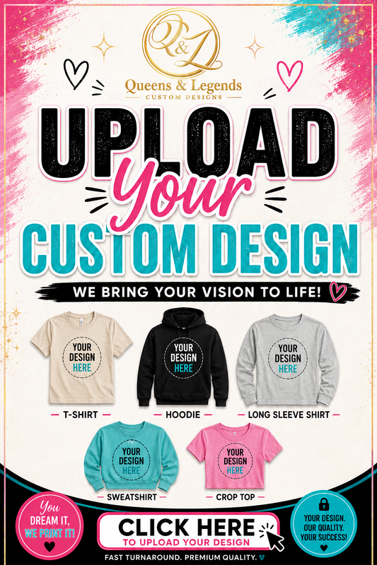 Custom Designs T-Shirt, Long Sleeves, Crop Tops, Hoodies, Sweatshirts